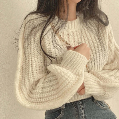 Ladies' Cozy Cold Weather Crew Neck Sweater