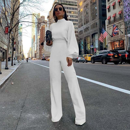 Fitted Crew Neck Full Length Jumpsuit