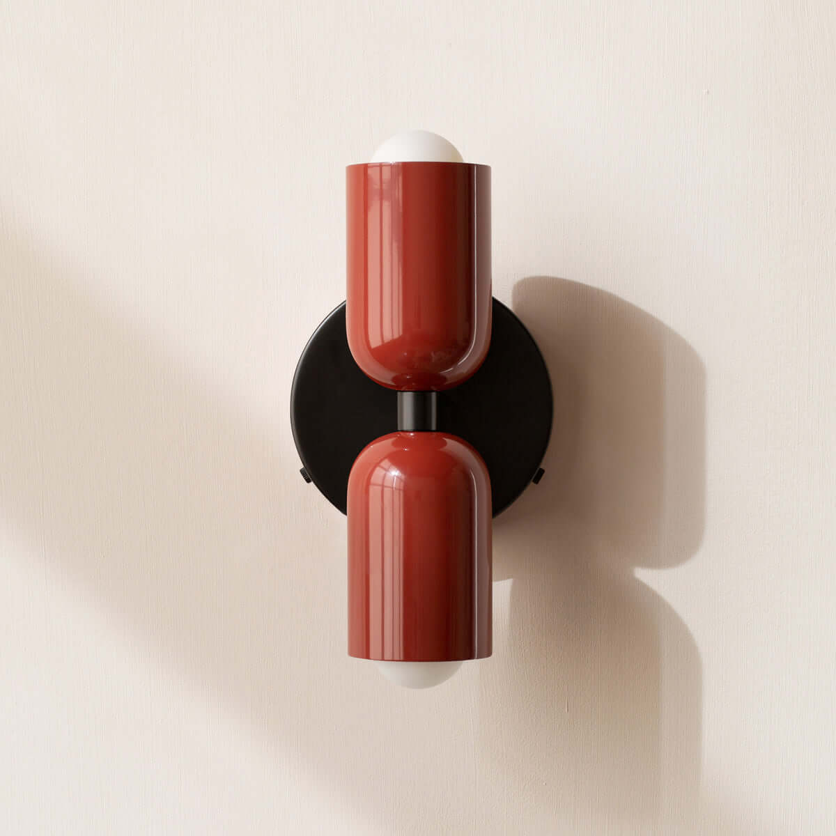 Dual Arm Brushed Steel Wall Lamp