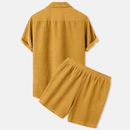 Relaxed Fit Cotton Two Piece Suit