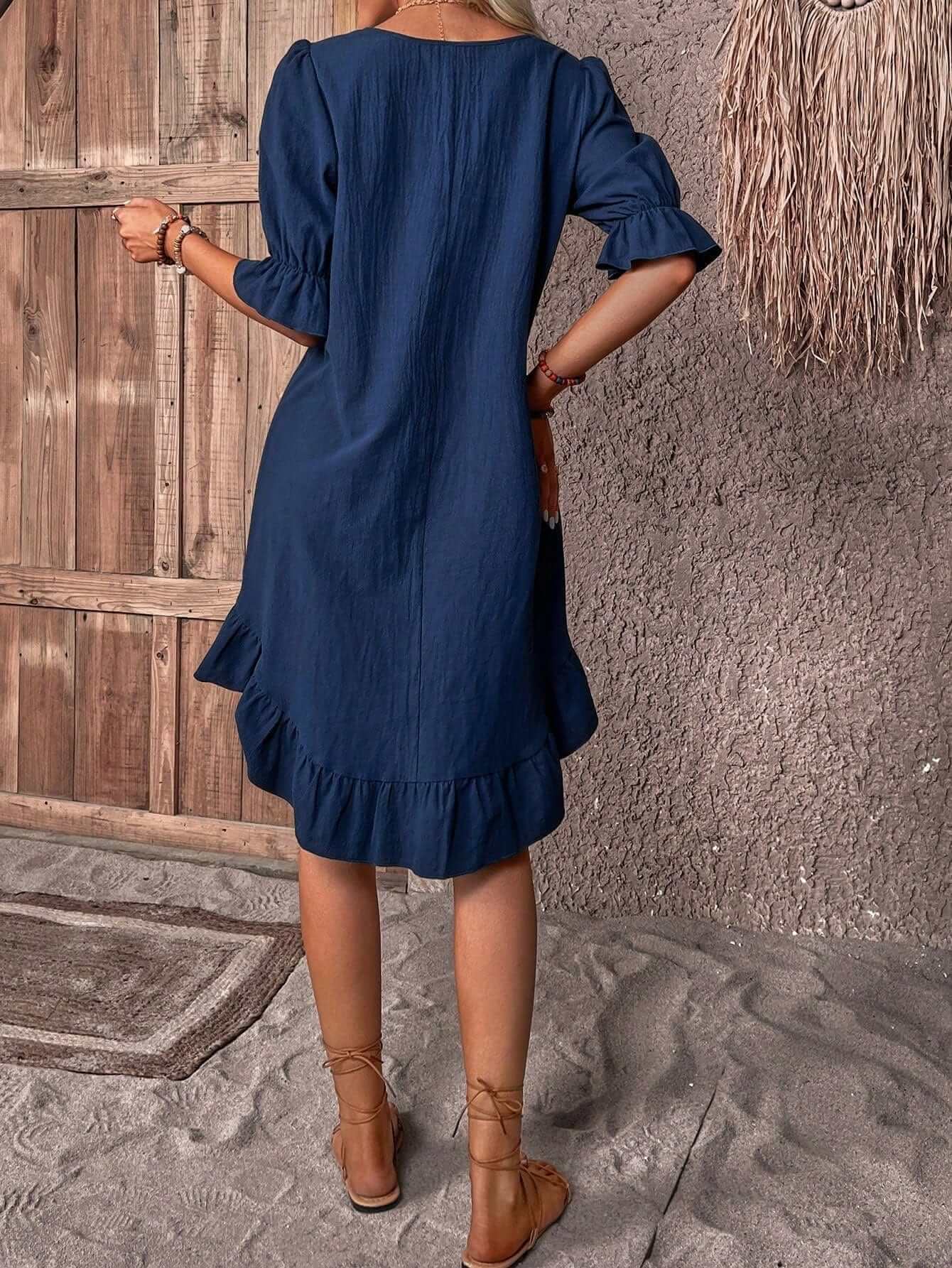 Comfy Everyday Mid Length Dress - Polyester