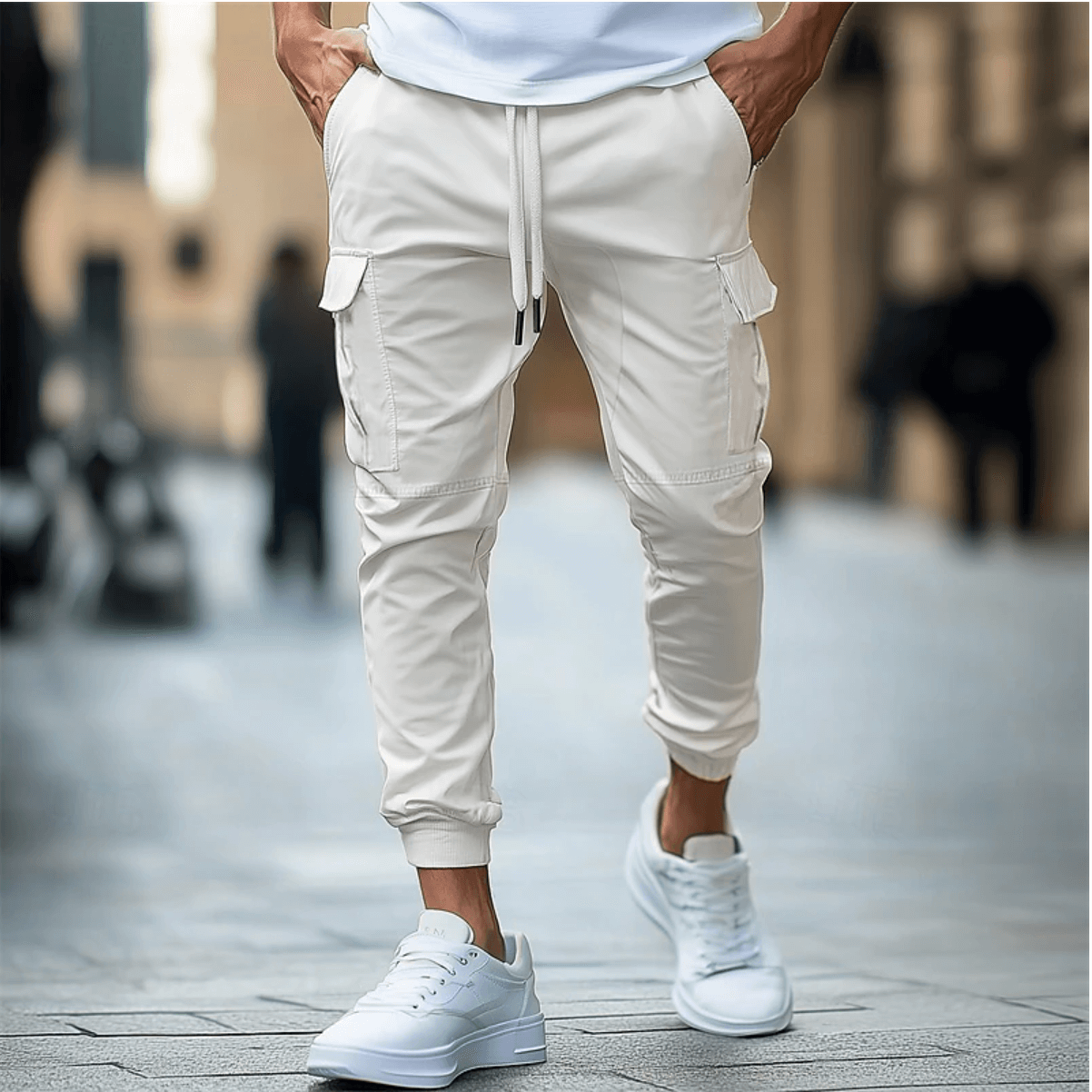 Comfortable Elastic Cargo Trousers for Men - Luxivelle