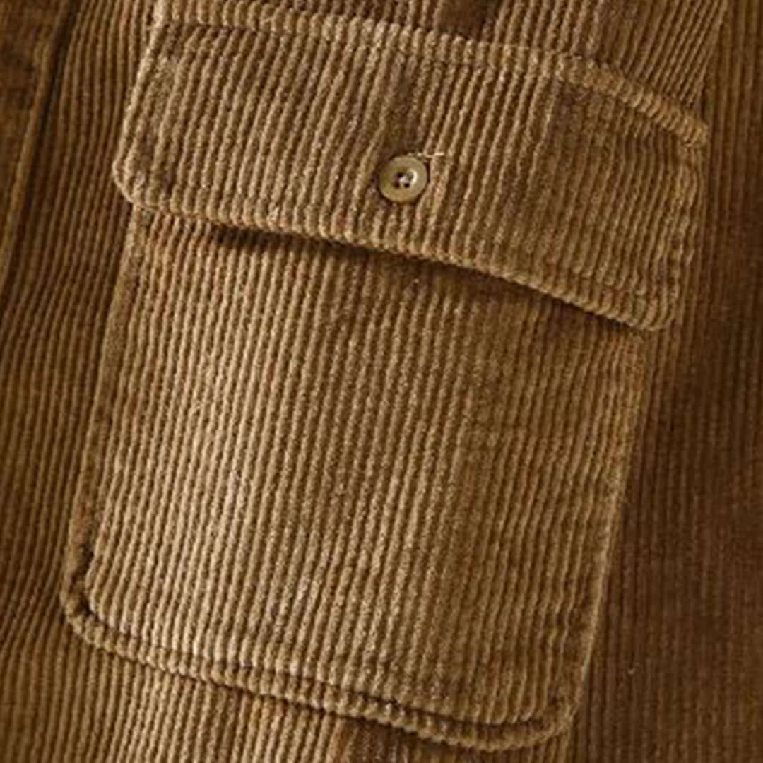 Rugged Corduroy Fleece Lined Mens Jacket