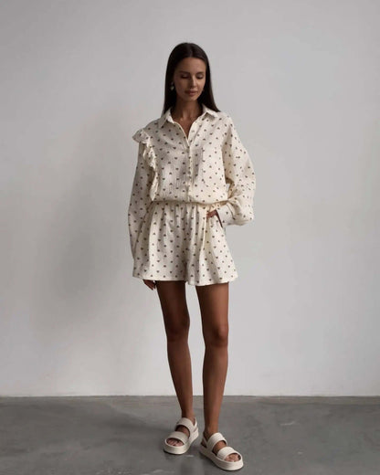Ladies Summer Printed Top & Shorts Outfit