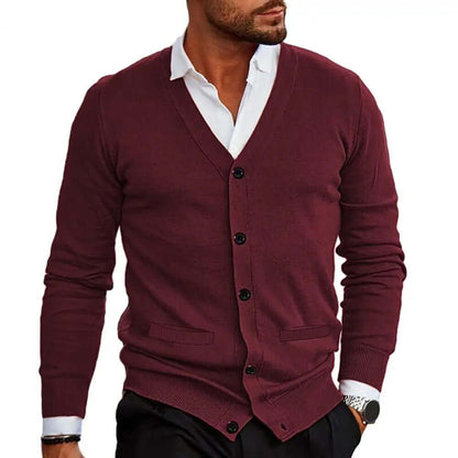 Classic Crew Neck Sweater Cardigan