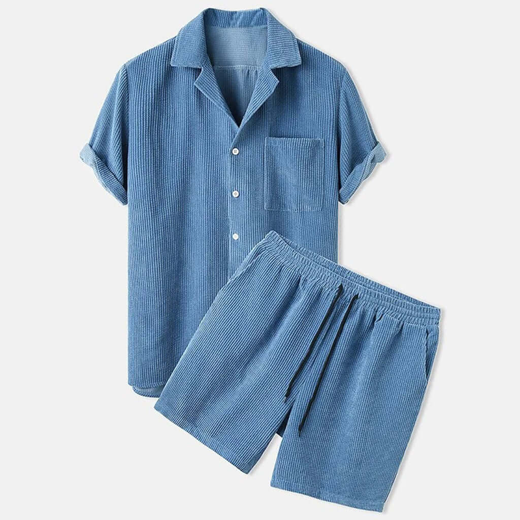 Relaxed Fit Cotton Two Piece Suit