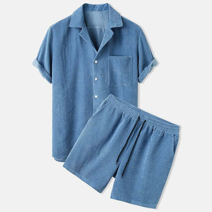 Relaxed Fit Cotton Two Piece Suit