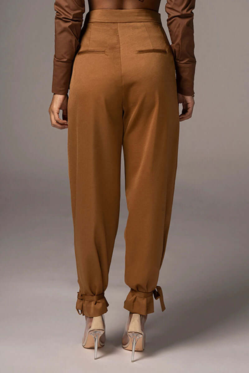 Ladies Slim Fit Ankle Tie Pants