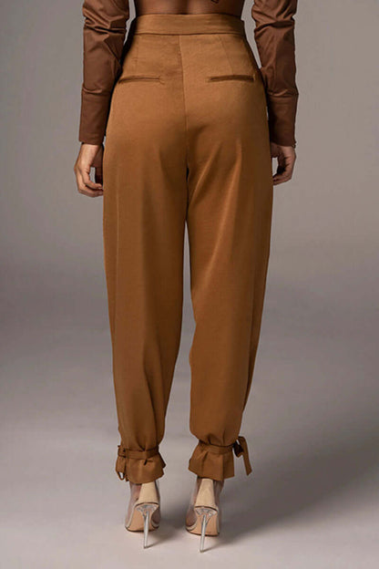 Ladies Slim Fit Ankle Tie Pants