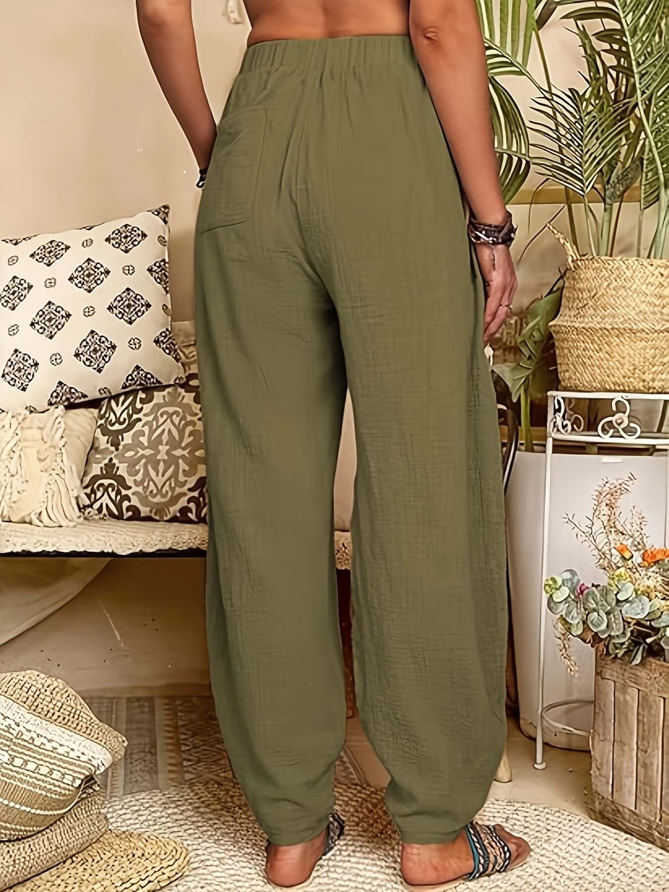 Comfortable Women's Linen Pants with Pockets