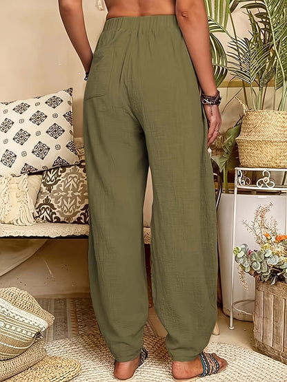 Comfortable Women's Linen Pants with Pockets