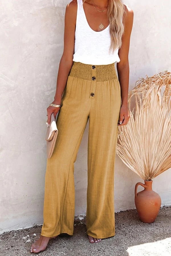 Relaxed Fit High Waist Pants