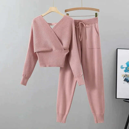 Soft Women's Knit Jogger Lounge Set