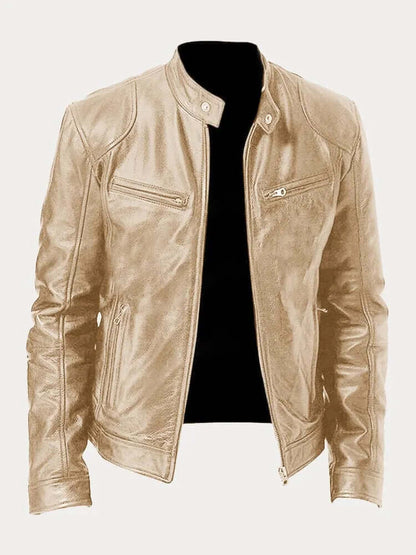 Vintage Style Genuine Leather Coat
