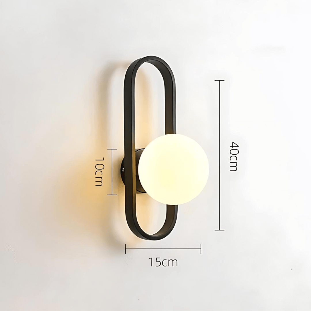 Contemporary LED Glass Wall Light Fixture