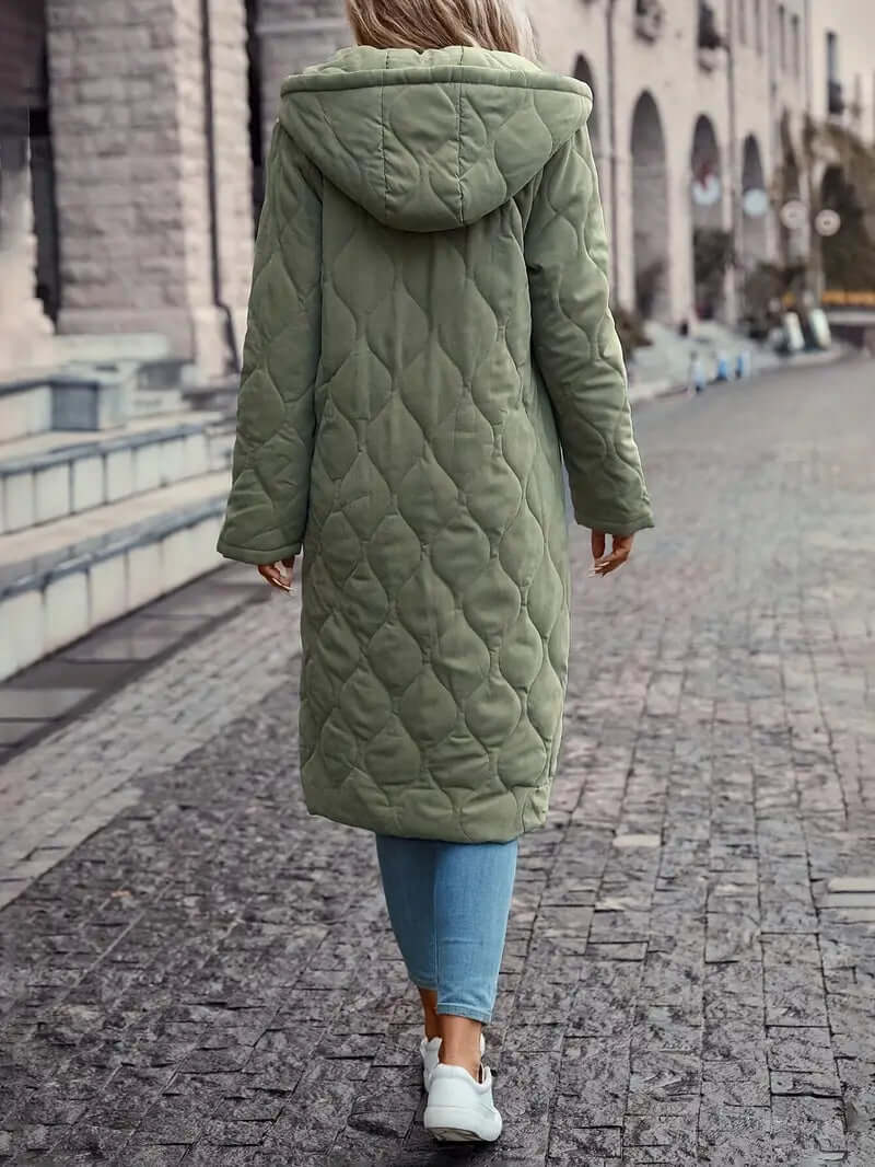 Warm Women's Padded Down Jacket with Hood