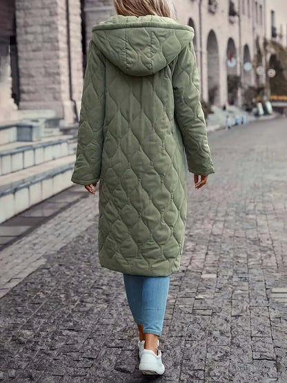 Warm Women's Padded Down Jacket with Hood