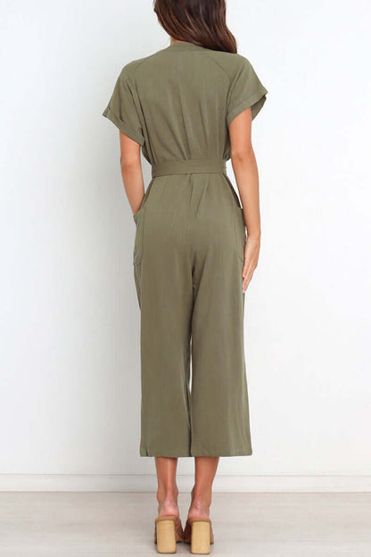 Ladies' Classic V-Neck One-Piece Jumpsuit