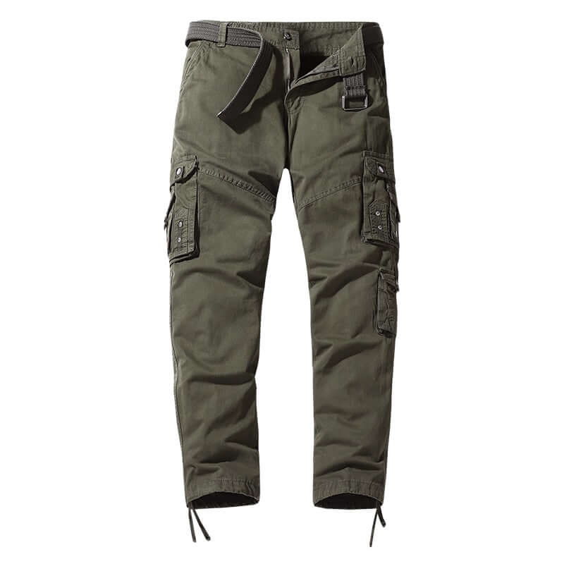 Comfortable Fit Casual Cargo Pants with Elastic Cuffs