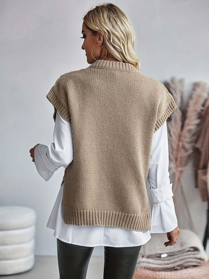 Warm Women's Knitted Vest Sweater