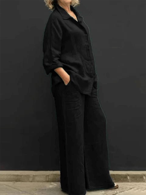Women's Casual Blouse & Loose Fit Pants