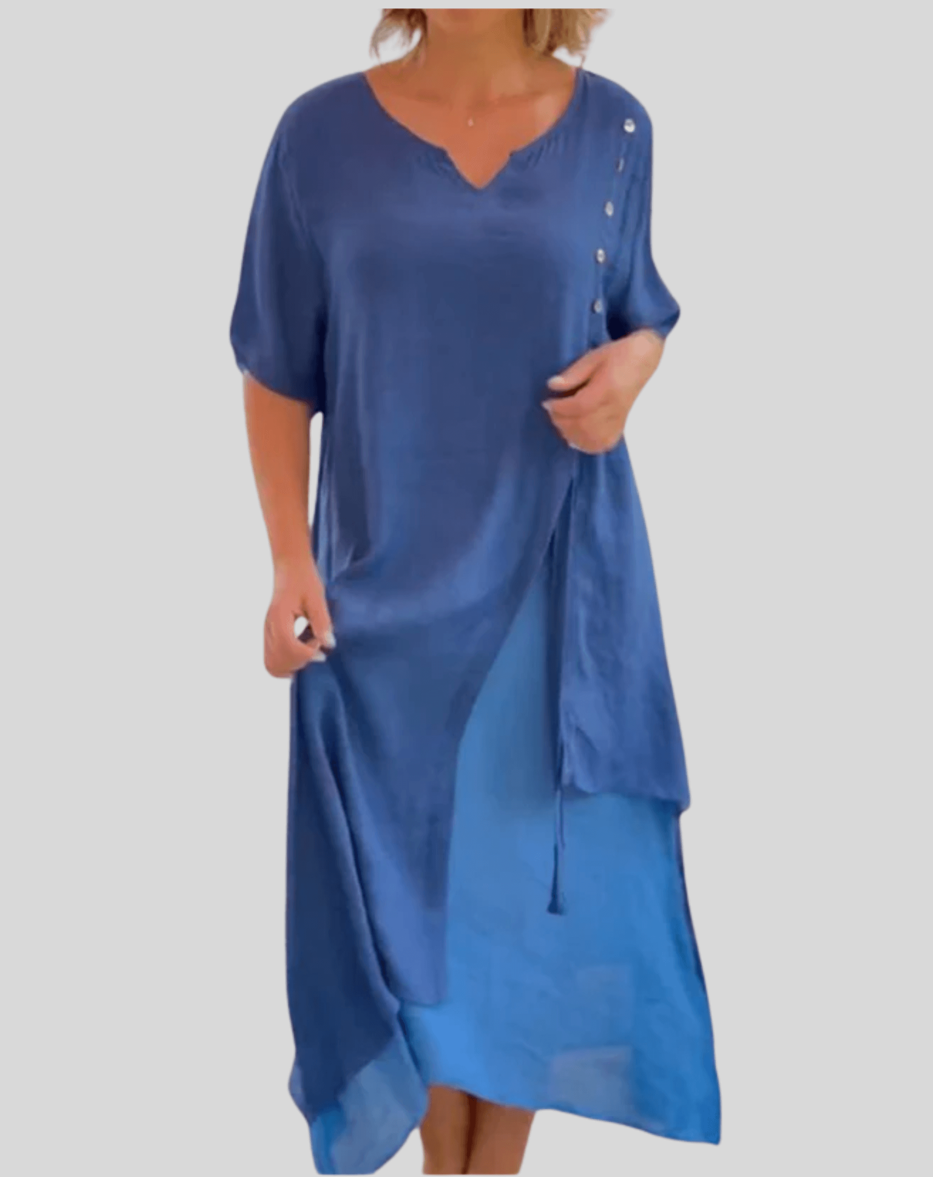 Ladies' Classic Collar Button Front Dress - Luxivelle
