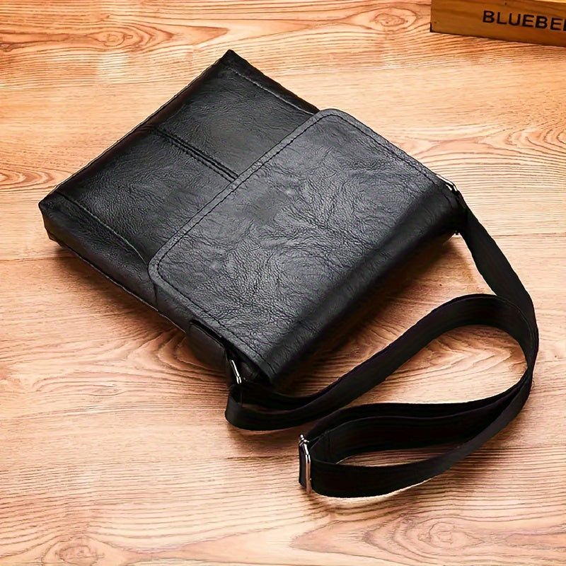 Classic Brown Leather Crossbody Bag for Men