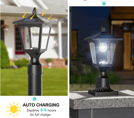 Rustic Black Garden Lantern Outdoor Light