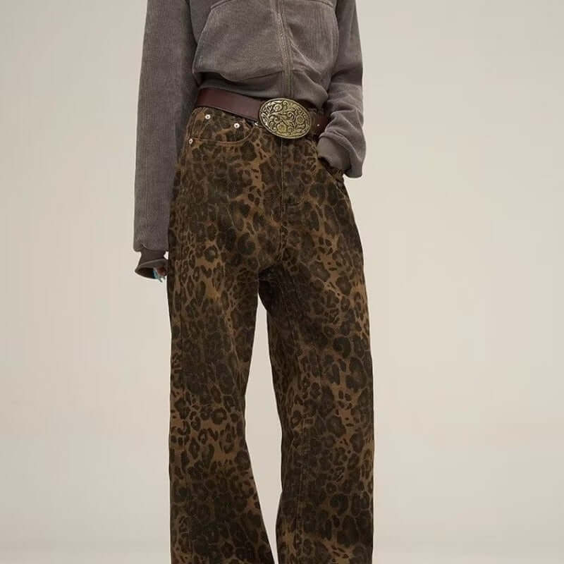 Fashionable Leopard Women's Stretch Jeans