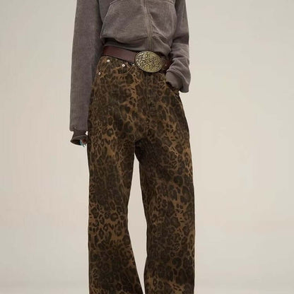 Fashionable Leopard Women's Stretch Jeans
