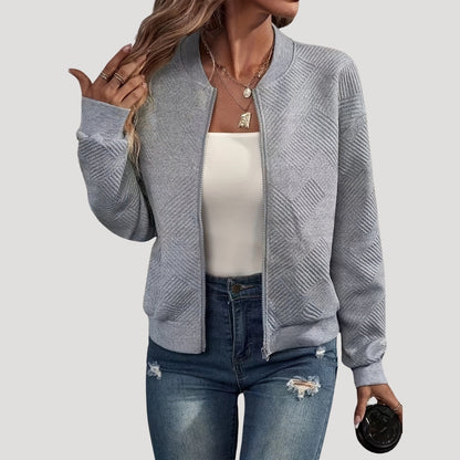 Slim Fit Women's Zip Up Bomber Jacket