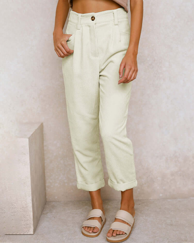 Ladies' Ribbed Cotton Pants