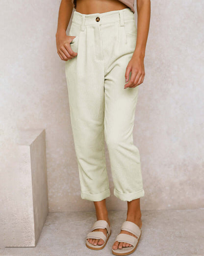 Ladies' Ribbed Cotton Pants