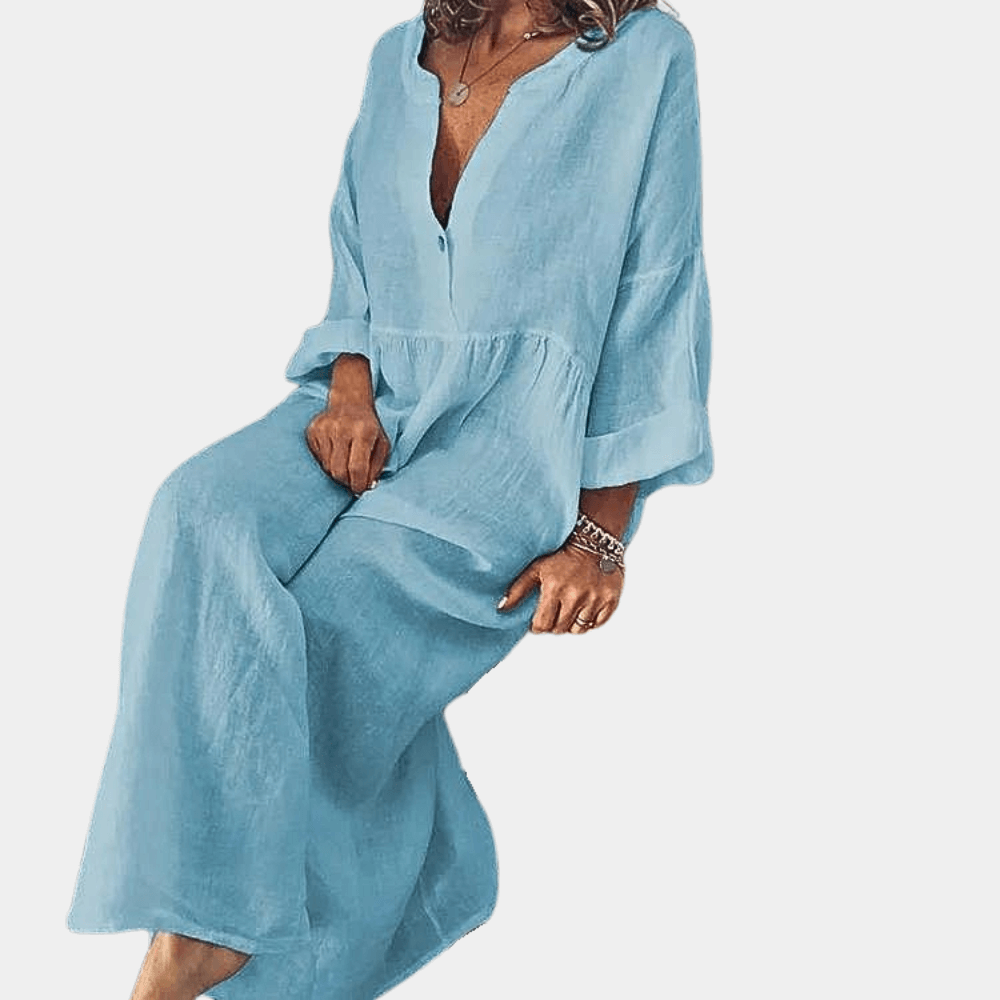 Long Sleeve Casual Summer Dress - Luxivelle