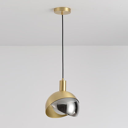 Customizable Chrome Hanging Lamp with Clear Glass Shade