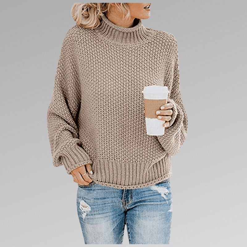 Warm Crew Neck Wool Sweater for Women