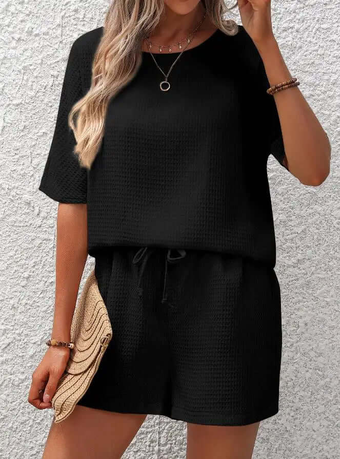 Comfortable Casual 2 Piece Loungewear Set - Luxivelle