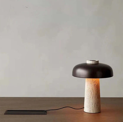 Rustic Rock Desk Lamp with Scandinavian Style