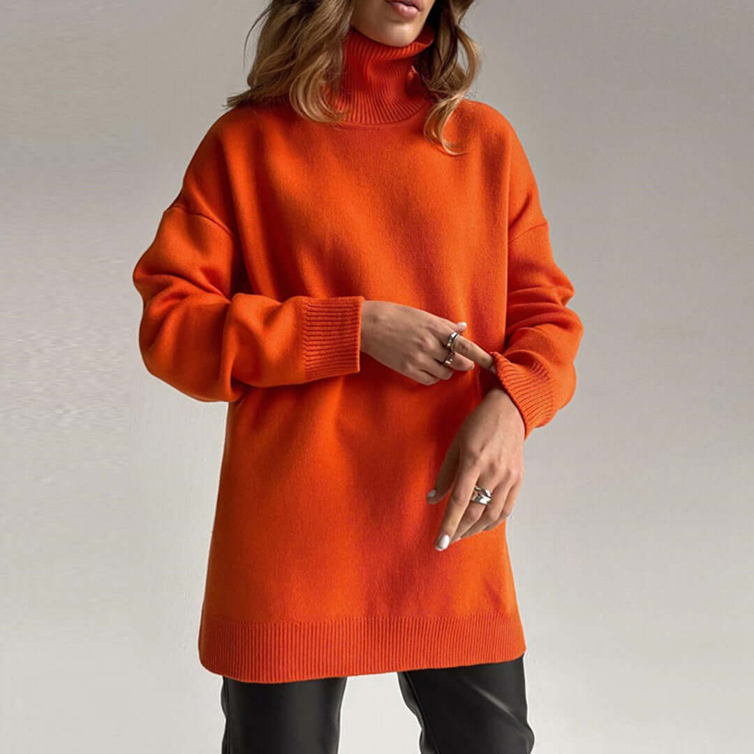 Ladies' Crew Neck Knit Sweater - Luxivelle