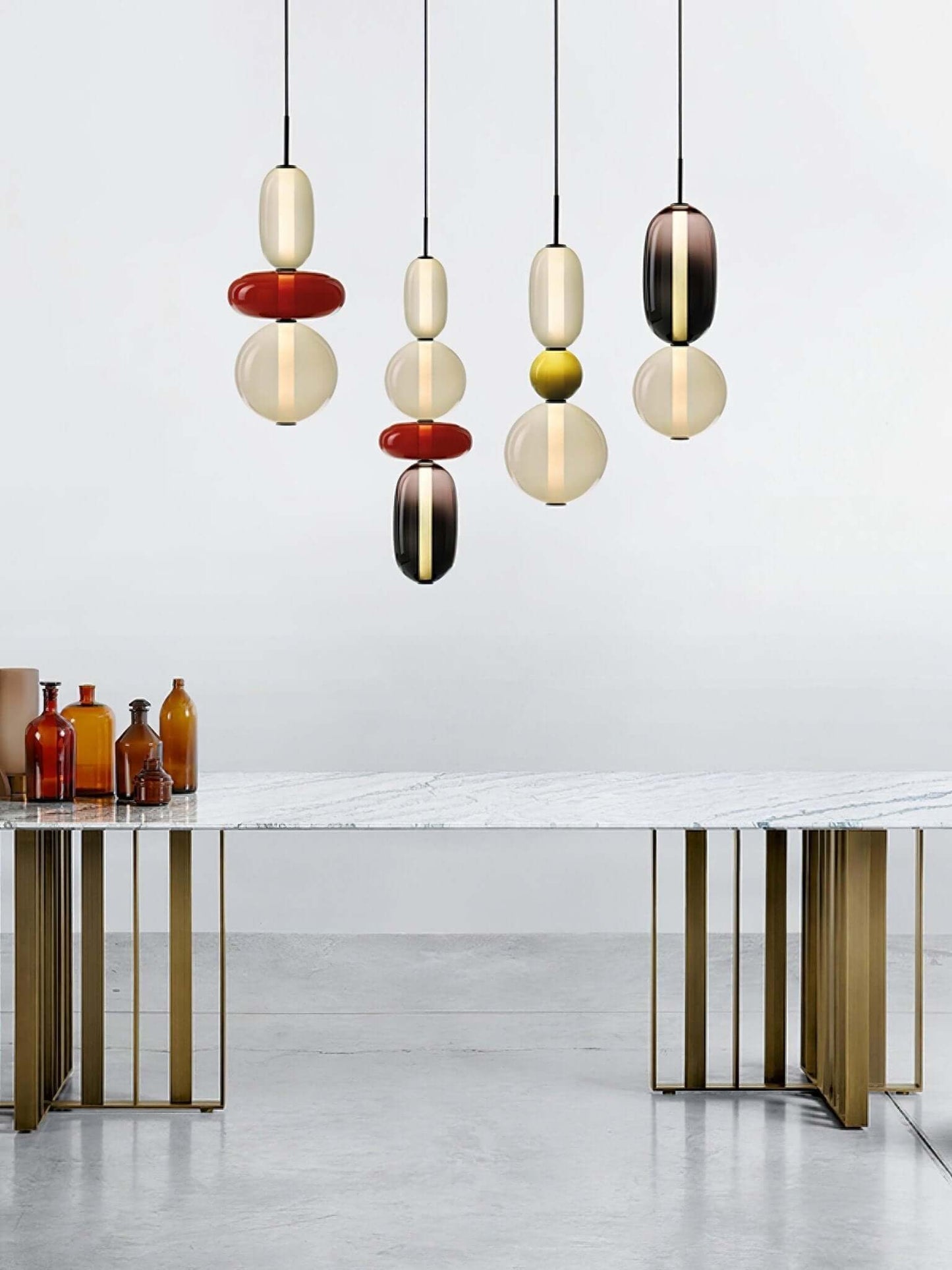 Vibrant Glass Drop Ceiling Light