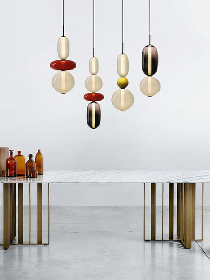 Vibrant Glass Drop Ceiling Light