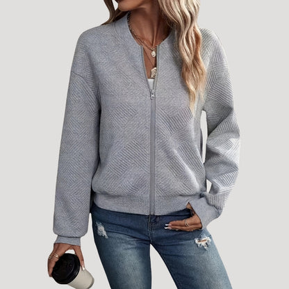 Slim Fit Women's Zip Up Bomber Jacket