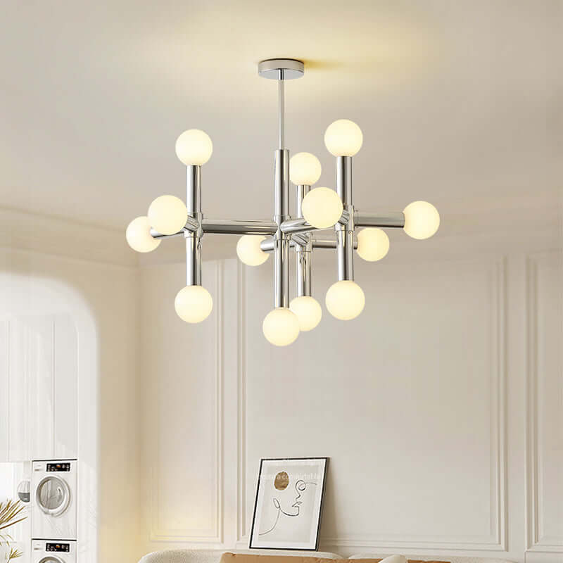 Luxury Chrome Crystal Pendant Light, 80cm Diameter - Luxivelle