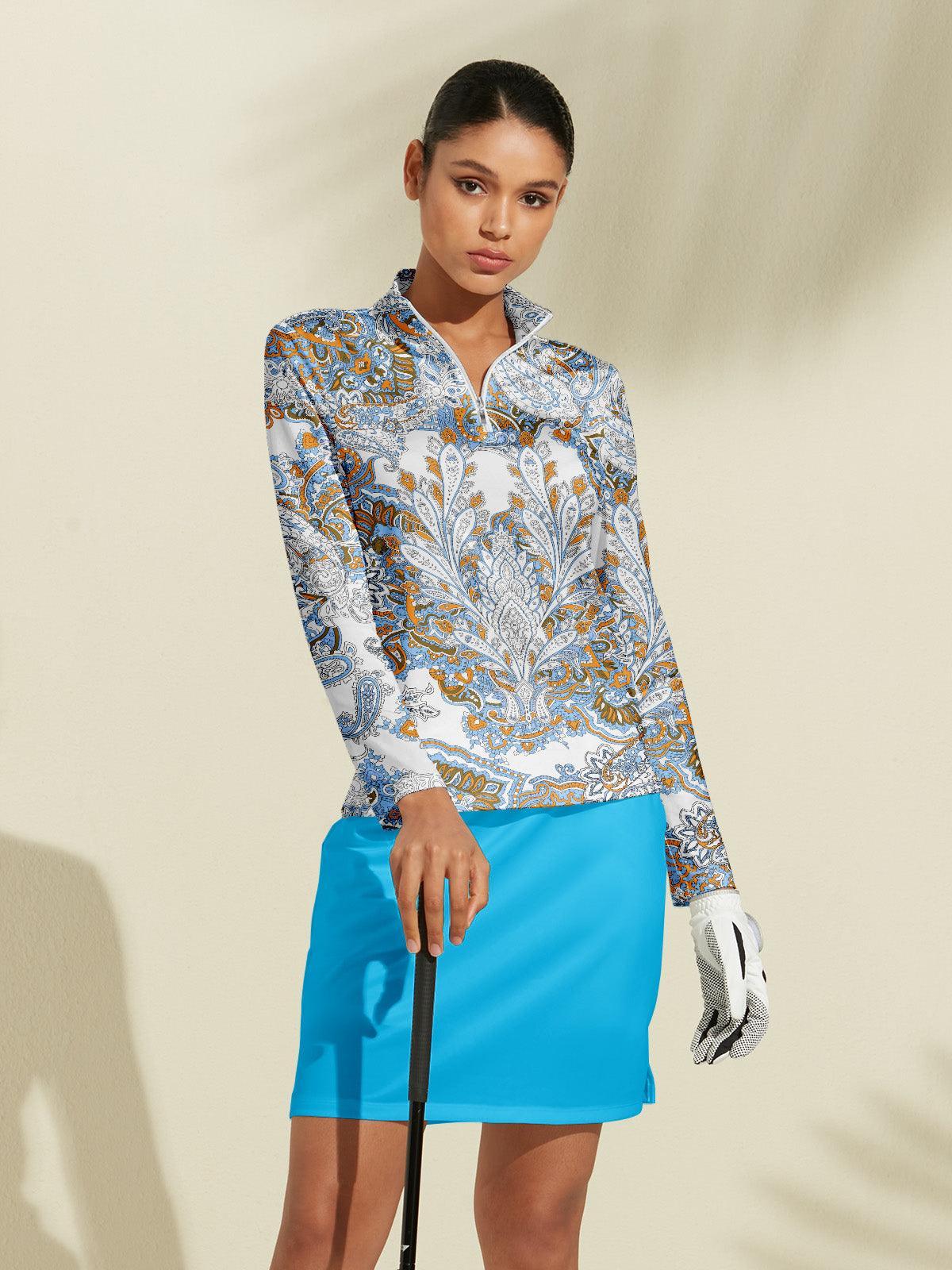 Women's Lightweight Golf Quarter Zip Shirt UPF 50+