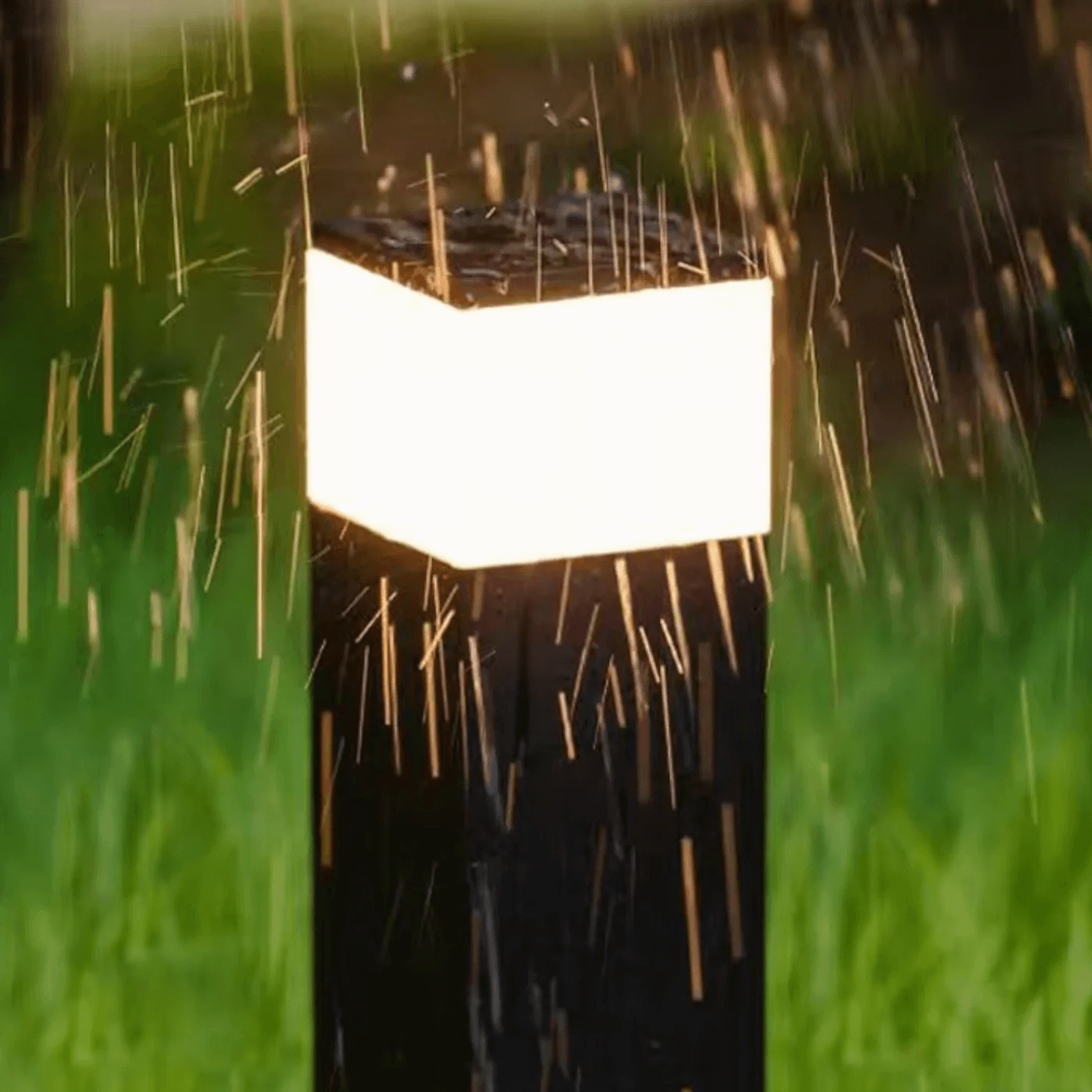 Outdoor Solar Powered Rectangular Lamp