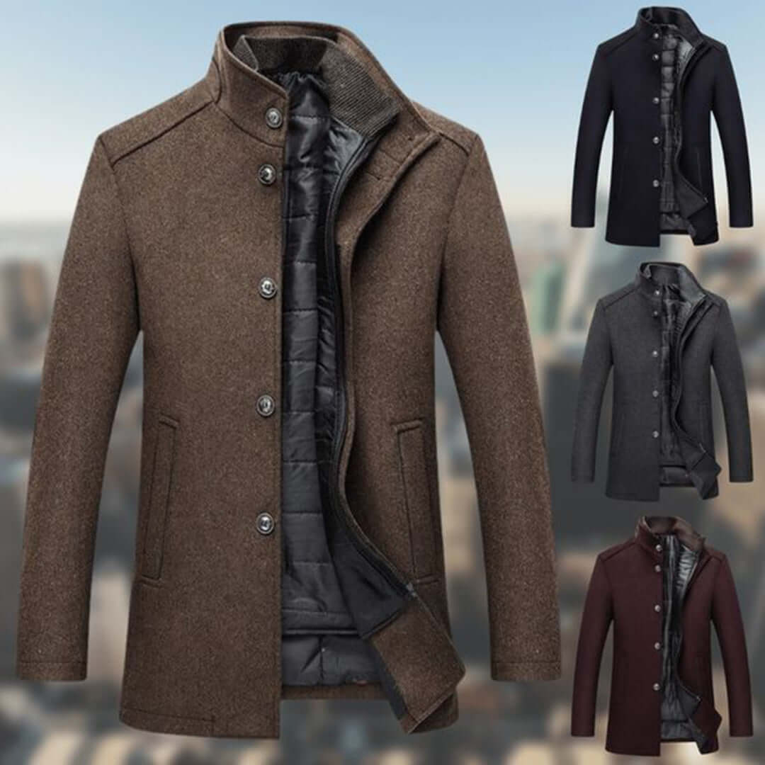 Thermal Insulated Parka for Men with Fur Hood