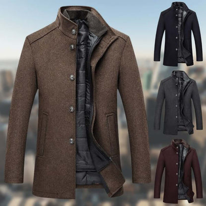 Thermal Insulated Parka for Men with Fur Hood