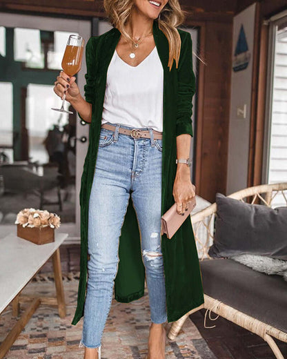 Soft Women's Oversized Velvet Kimono Cardigan