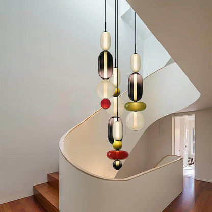 Vibrant Glass Drop Ceiling Light