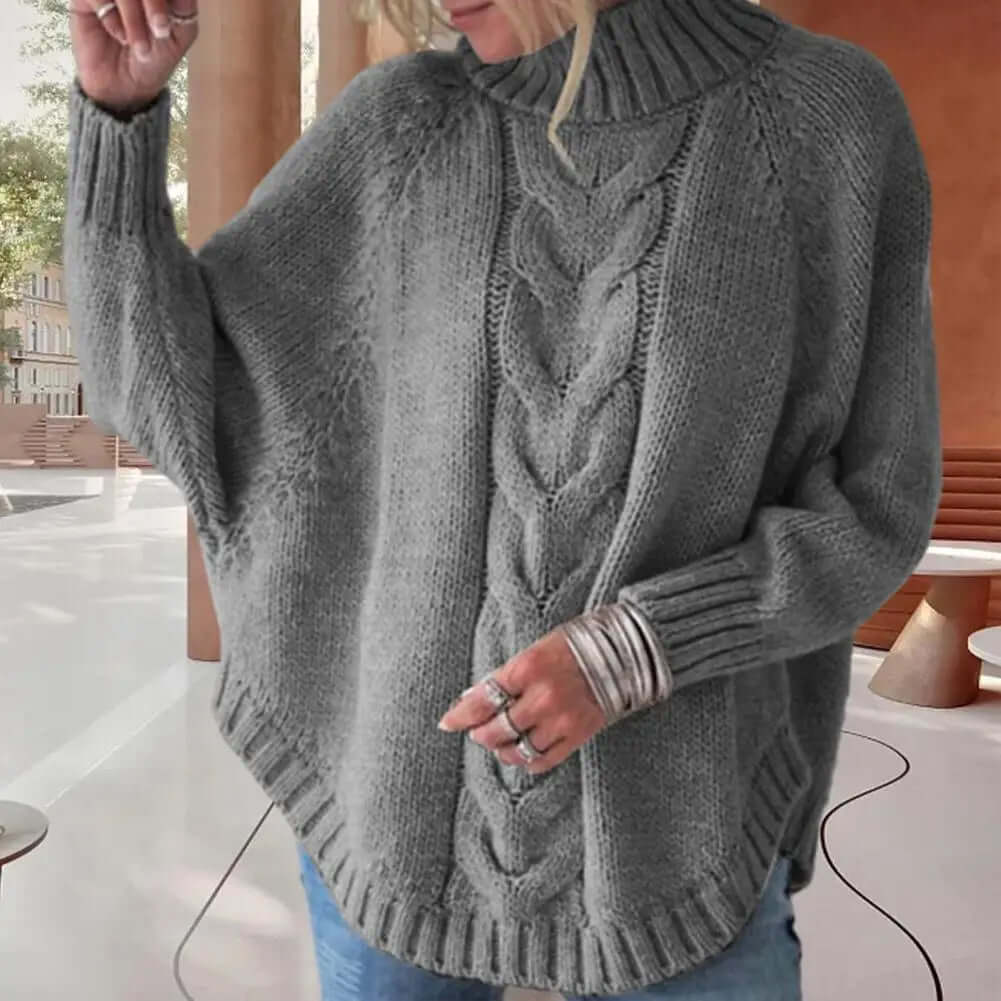 Cozy Oversized Turtleneck Wool Winter Sweater